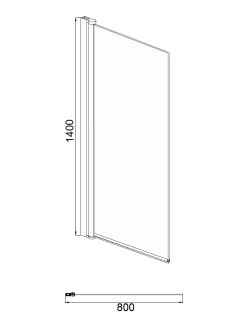 Шторка для ванны Azario MERRIT AZ-NF6211-1 800 BLACK